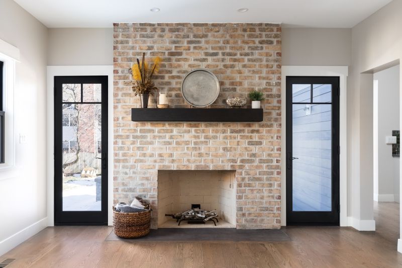 Brick Mantel Installation
